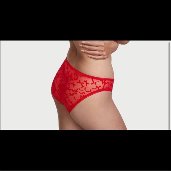Victoria’s Secret | Flocked bow bikini red pantie - Picture 3 of 3